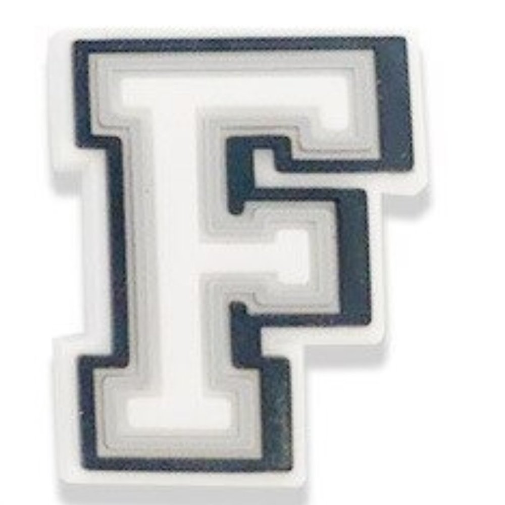 Letter F Croc Charm